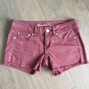 Burgundy American Eagle Shorts